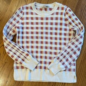 NWOT Loft Plaid Block Sweater